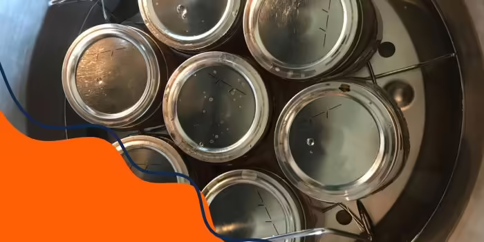 jars in a waterbath canner