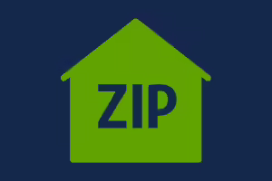 Zip Code icon with house