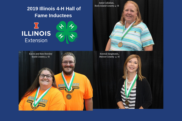 2019 IL 4-H hall of fame inductees for stark, rock island and mercer counties