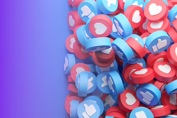 piles of heart and like icon decals