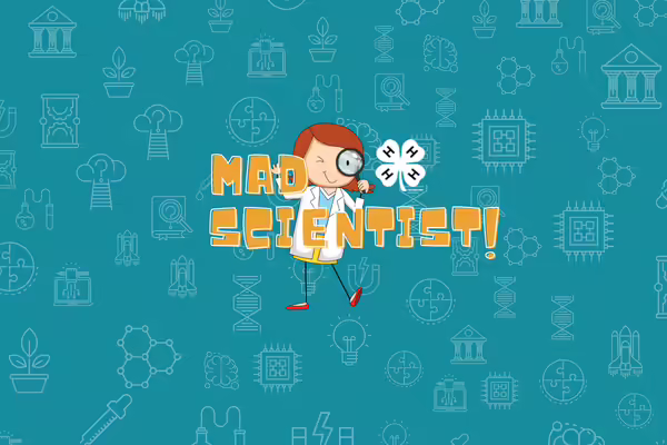 cartoon character of scientist