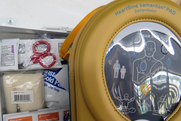first aid kits and automated external defibrillators