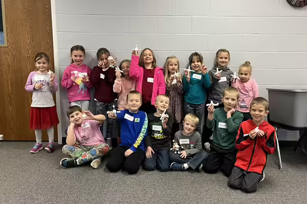 group of children posing for a group picture
