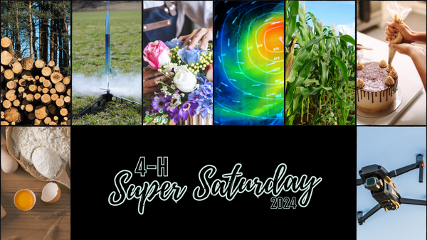 Super Saturday text with 8 different workshop images