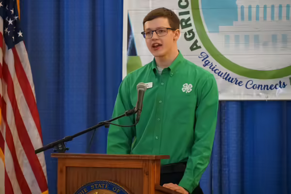 Ross Vancil at the microphone.