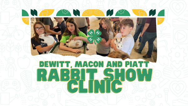 DMP Rabbit Show Clinic, youth holding and caring for rabbits pictured
