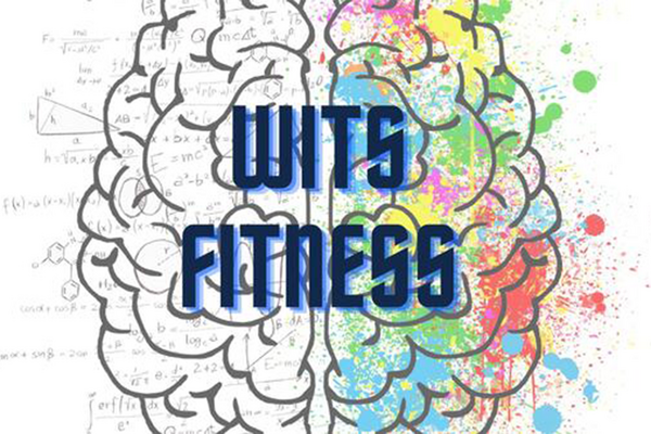 brain diagram with text wits fitness over it