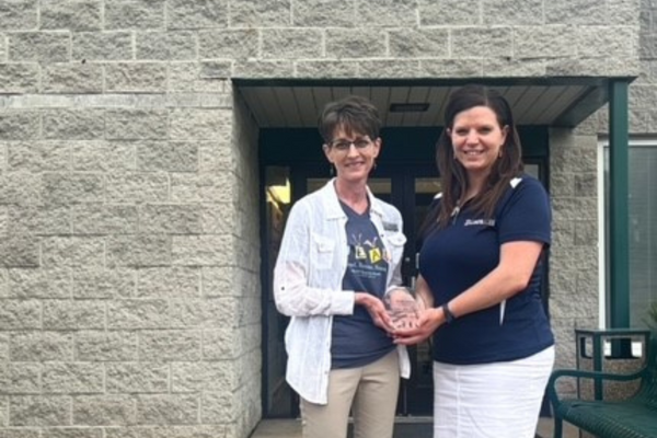 (left to right) Judy Pruitt, library director of Jerseyville Public Library, and Lisa Peterson, nutrition and wellness educator.