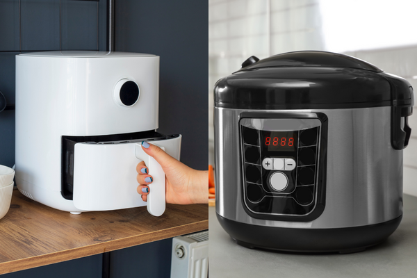 An air fryer and a pressure cooker.