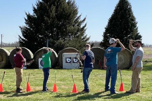 Fulton 4-H Archery practice