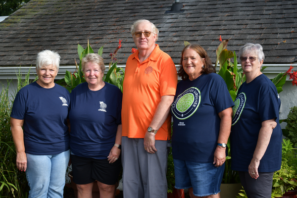 Five Vermilion County Master Gardener Volunteers posing for a picture.