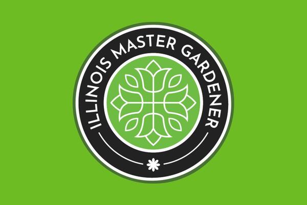 Master gardener logo on bright green background