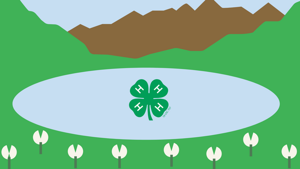 graphic of nature with the 4-H clover.