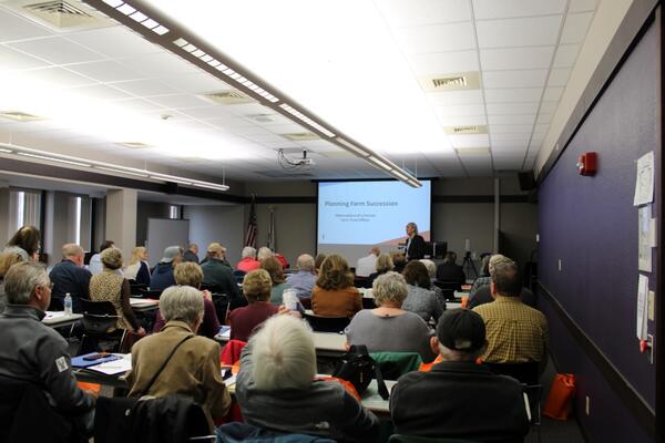 University of Illinois Extension’s Commercial Agriculture Educator, Kevin Brooks, presenting his seminar on “Planning Farm Succession.”