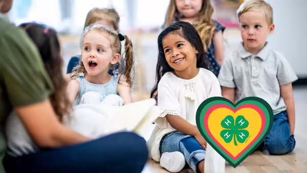 group of young children listening to a story
