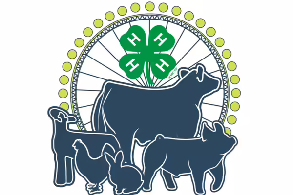 Animals with 4-H clover