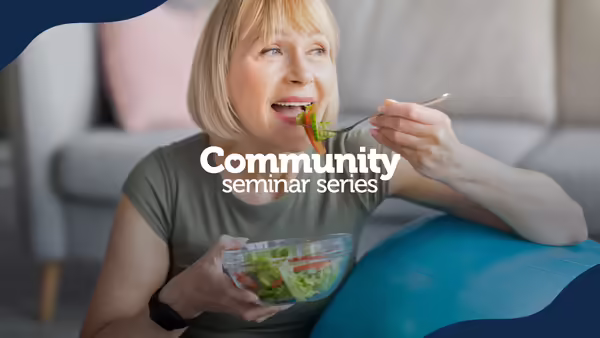 A woman eating health food