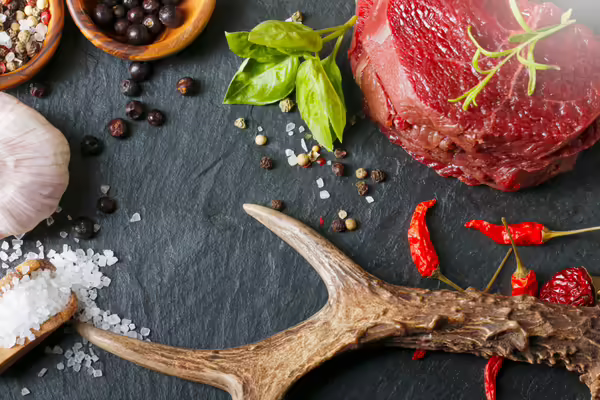 Deer meat and antler
