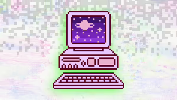 Retro computer graphic