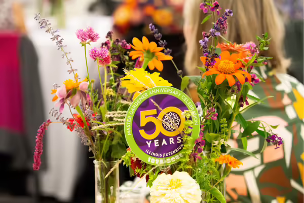 Master Gardener 50th anniversary flower arrangement
