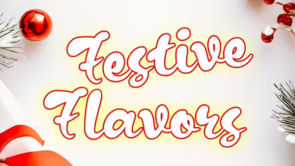 Festive Flavors with Christmas decorations