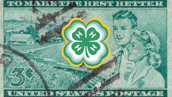 4-H postage stamp with the words "To Make the Best Better" and "United States Postage"