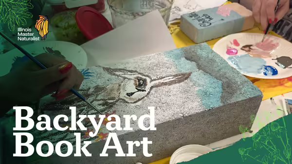 Person painting on large, gray stone.