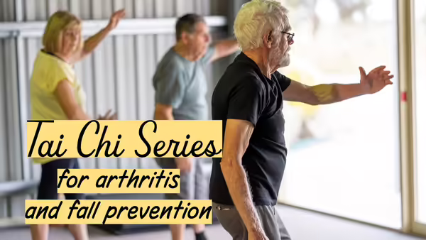 Older adults practicing tai chi