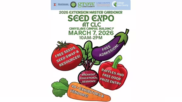 Seed Expo flyer with vegetables 