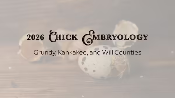 2026 Chick Embryology Grundy, Kankakee, and Will Counties