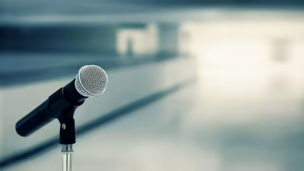 a microphone Lake County public speaking contest 2026