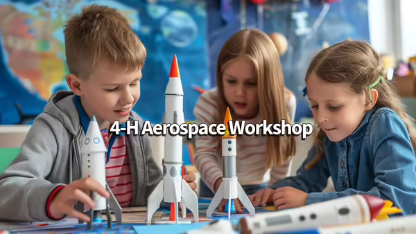 children learning about rockets