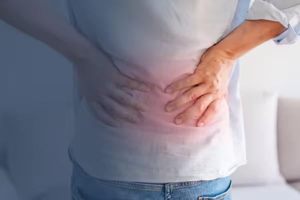 A man with a back pain