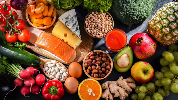 Variety of Mediterranean food