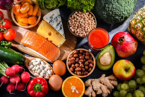 Variety of Mediterranean food