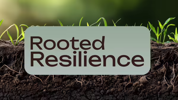 Roots with text that says Rooted in Resilience