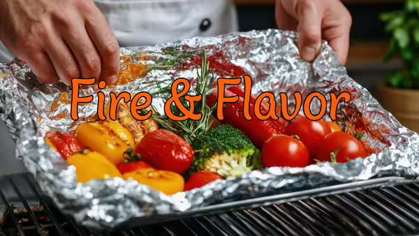 Baking sheet with Veggies on it