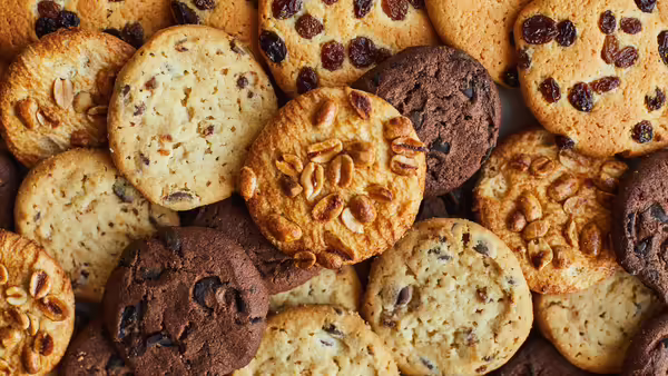 An abundance of various cookies.