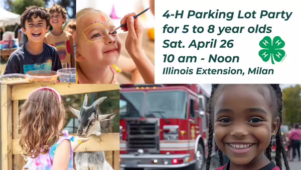 smiling youth doing science, face painting, petting zoo and fire truck