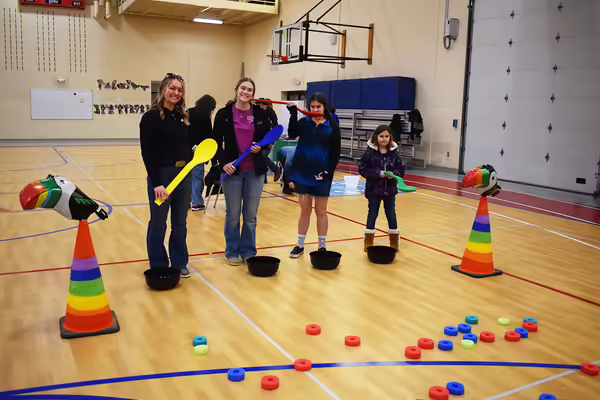Youth standing at games