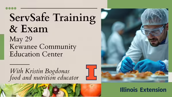 food service worker with plastic gloves, glasses and hat