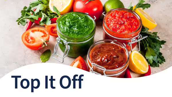 Jars of homemade Condiments