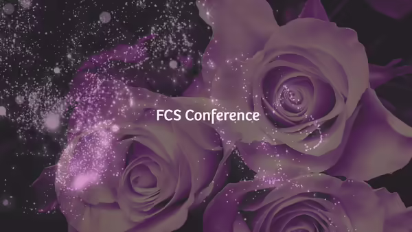 purple roses. FCS Conference