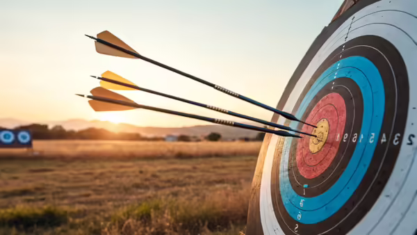 shooting target with arrows