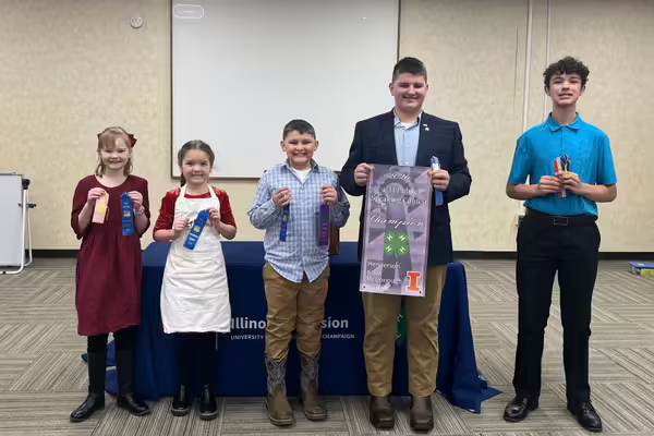 The five 4-H youth winners of the public speaking contest.