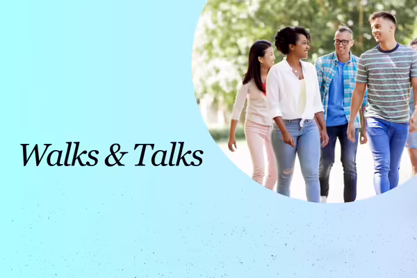 Walk & Talks with group of adults walking outside