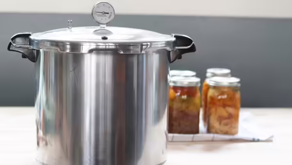 Pressure canner with canned soup
