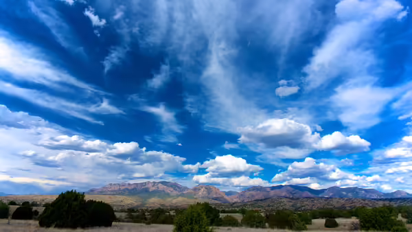 Hwy 180 New Mexico, Aldo Leopold wilderness prairie with clouds