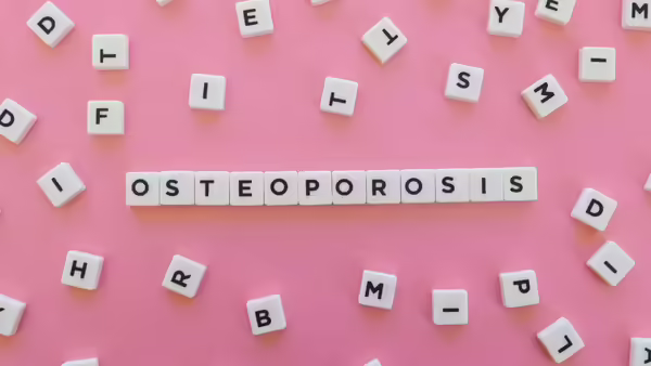 beads spelling out osteoporosis
