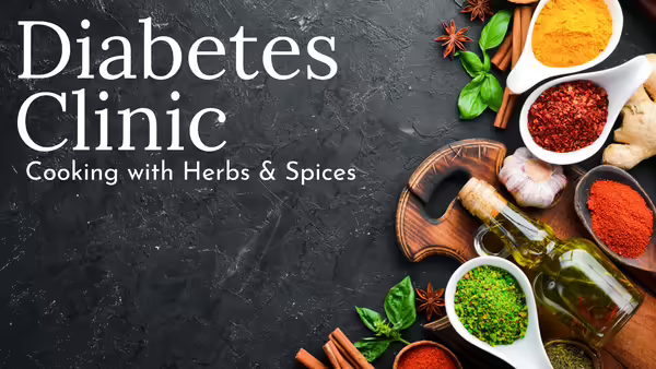 Herbs and spices on a table